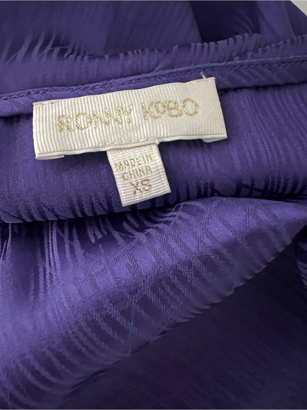 Ronny Kobo Zoe One Shoulder Dress Ultra Violet Purple XS - Picture 7 of 7